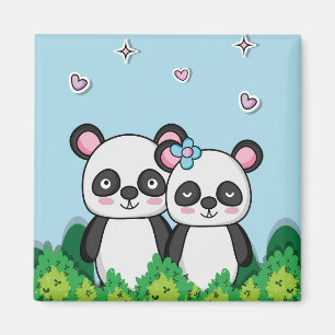 Pair of Pandas Magnet