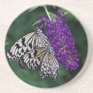 Pair of Paper Kite Butterflies Coaster