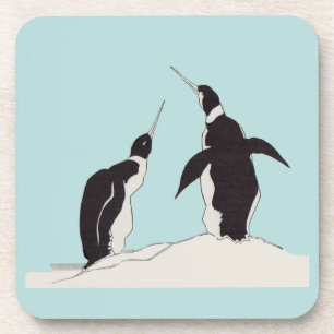 pair of penguins coaster