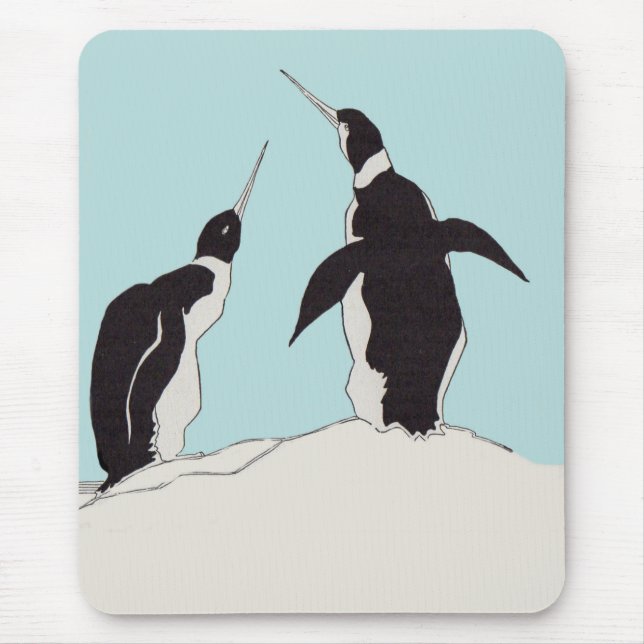 pair of penguins mouse mat (Front)