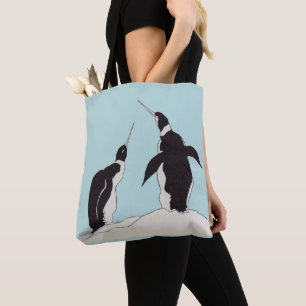 pair of penguins tote bag