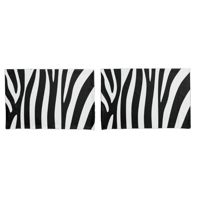 Pair of Pillowcases - Zebra Print (Front-Set)