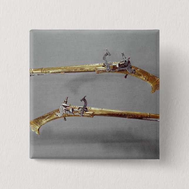 Pair of pistols, 1624-26 15 cm square badge (Front)