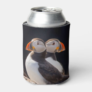 Pair of Puffins Can Cooler