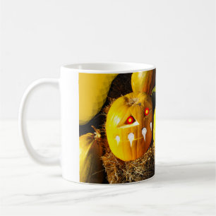 Pair of pumpkins art coffee mug