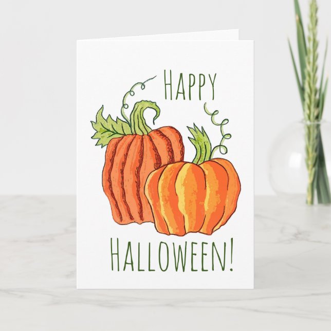 Pair of Pumpkins greeting card (Front)