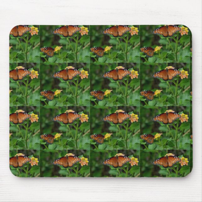 Pair of Queen Butterflies Mouse Mat (Front)