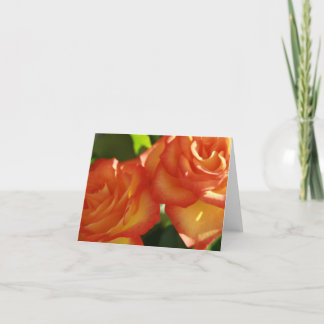 Pair of Red-Yellow Roses Note Card