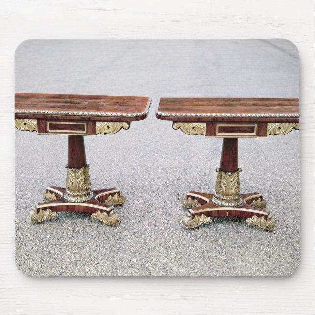 Pair of Regency card tables on quadruple bases Mouse Mat (Front)