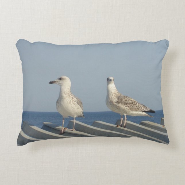 Pair of Seagulls Decorative Cushion (Front)