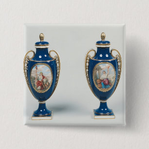 Pair of Sevres vases decorated with allegorical 15 Cm Square Badge