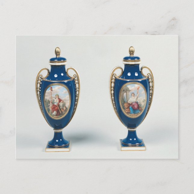 Pair of Sevres vases decorated with allegorical Postcard (Front)