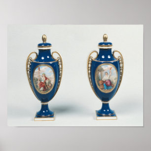 Pair of Sevres vases decorated with allegorical Poster