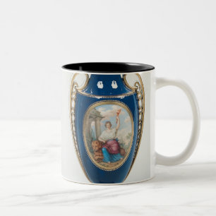 Pair of Sevres vases decorated with allegorical Two-Tone Coffee Mug