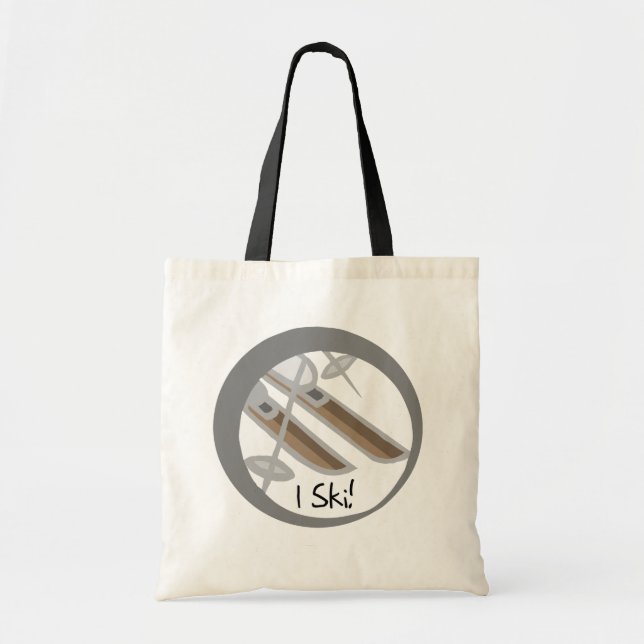 Pair of Skis I Ski Tshirts and Gifts Tote Bag (Front)