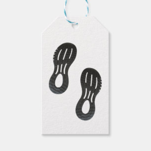 Pair of sportive shoes print gift tags
