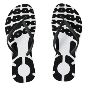 Pair of sportive shoesprint flip flops
