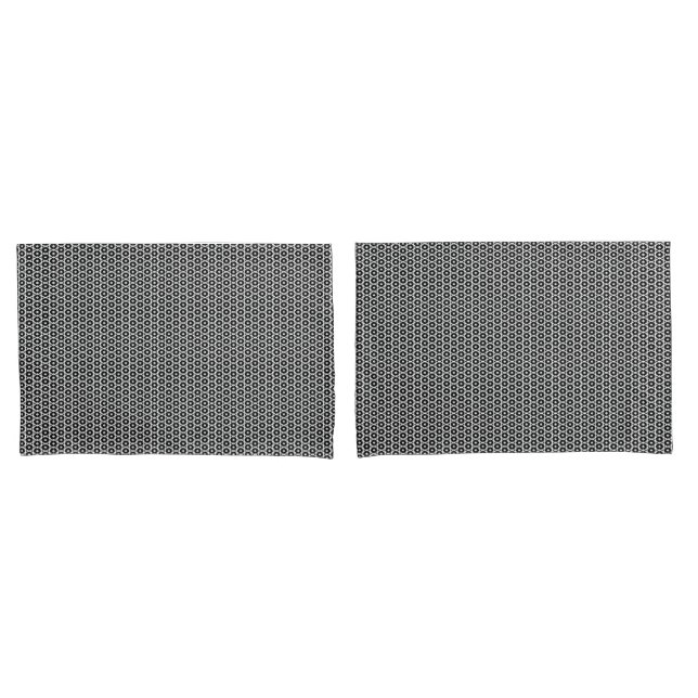 Pair of Standard Size Pillowcases/Black and White Pillowcase (Front-Set)