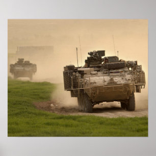 Pair of Stryker Vehicles Poster
