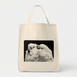 Pair of umbrella cockatoos tote bag