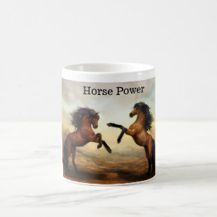 pair of wild horses coffee mug