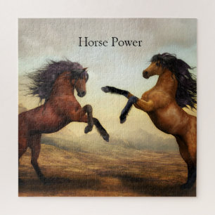 pair of wild horses jigsaw puzzle