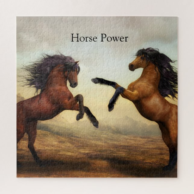 pair of wild horses   jigsaw puzzle (Vertical)