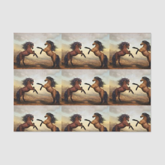 pair of wild horses   tissue paper (Front)