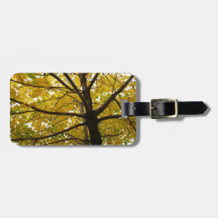 Pair of Yellow Maple Trees Autumn Nature Luggage Tag