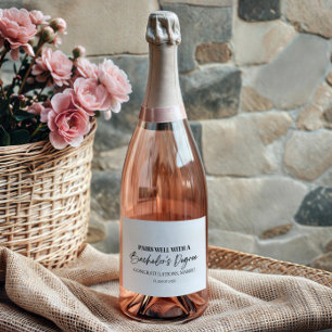 Pairs Well With A Bachelor's Degree Graduation Sparkling Wine Label