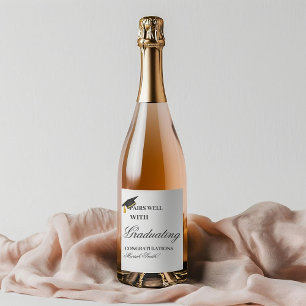 Pairs well with A Master Degree Graduation Party Wine Label