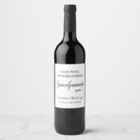 Pairs Well with Becoming Grandparents Again Label