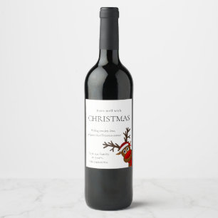 Pairs Well With Christmas  Wine Label