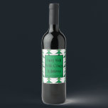 Pairs Well With Crazy Relatives Christmas Tree Wine Label<br><div class="desc">This funny Christmas tree pattern combines a modern pattern and a humourous message that can be easily be personalised to suit your needs. This modern and fun design will liven up an space it fills.</div>