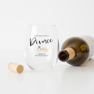 Pairs Well With Divorce Stemless Wine Glass