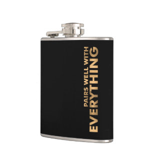 PAIRS WELL WITH EVERYTHING Personalised Hip Flask