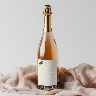 Pairs well with Graduating University Graduation Wine Label