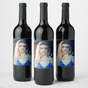 Pairs well with Graduating University Graduation  Wine Label