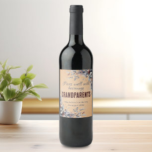Pairs well with grandparents Wine Label Set