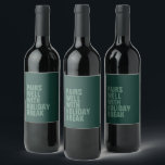 Pairs well with holiday break funny parent wine label<br><div class="desc">Want to know what this wine pairs well with? Winter holiday break. Anything goes on this hilarious customisable wine label! Great for a funny mum gift or even a teacher friend gift. The funny wording is up to you or you can leave it as-is to read "pairs well with winter...</div>