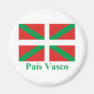 País Vasco (Euskadi) flag with name Magnet