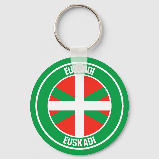 País Vasco Round Emblem Key Ring (Front)