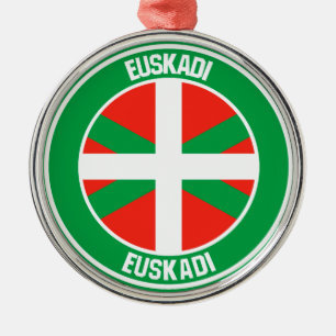 País Vasco Round Emblem Metal Tree Decoration