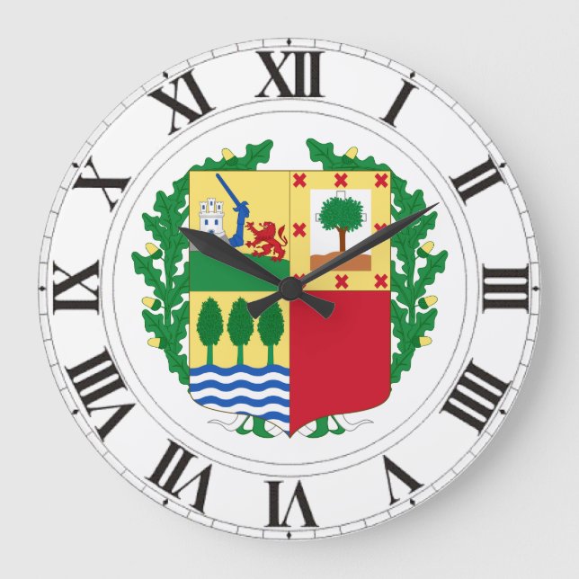 Pais Vasco (Spain) Coat of Arms Large Clock (Front)