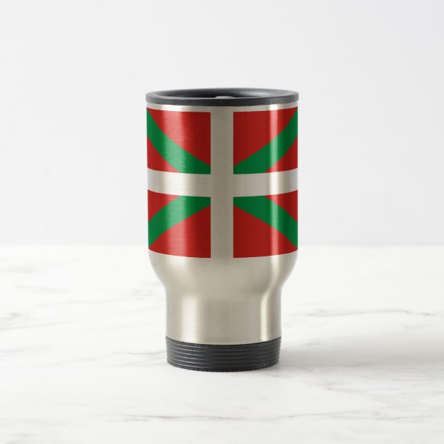 Pais Vasco (Spain) Flag Travel Mug (Center)
