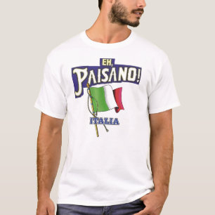 Paisano with Italian Flag T-Shirt