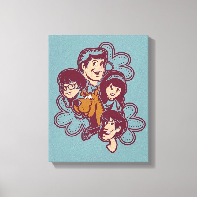 Paisely Flower Scooby-Doo and the Gang Canvas Print (Front)
