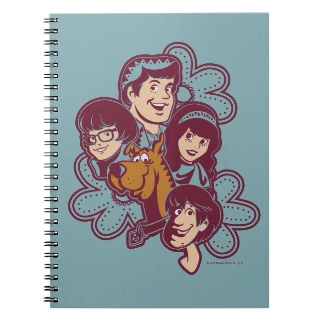 Paisely Flower Scooby-Doo and the Gang Notebook (Front)