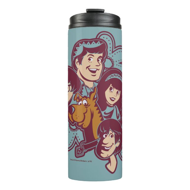 Paisely Flower Scooby-Doo and the Gang Thermal Tumbler (Front)