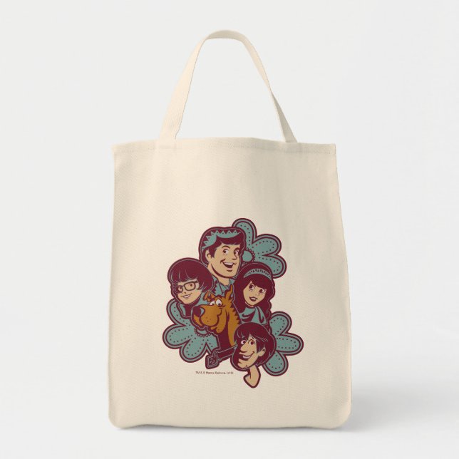 Paisely Flower Scooby-Doo and the Gang Tote Bag (Front)